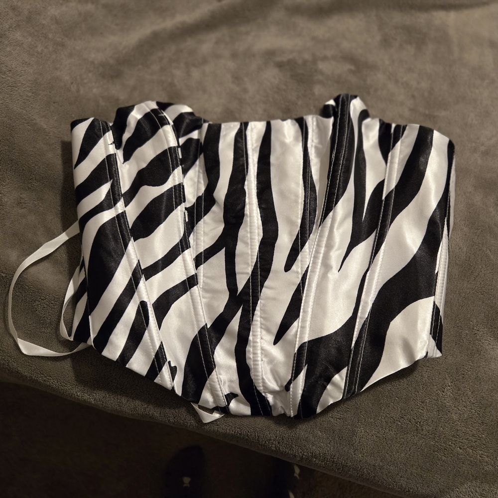 Zebra Print Corset Top